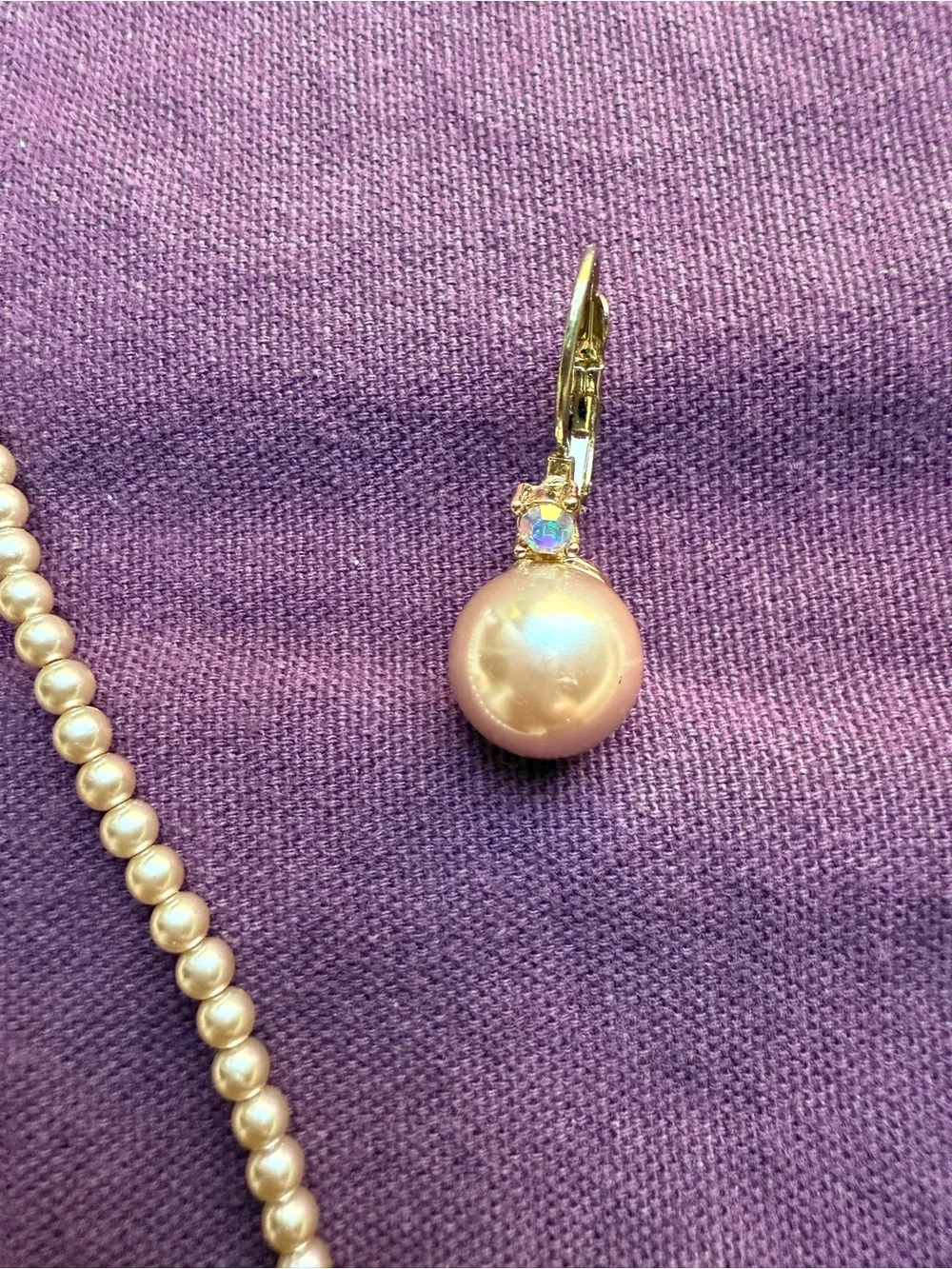 Pearl Cluster Statement Necklace and Earrings Set - Champagne Pearls
